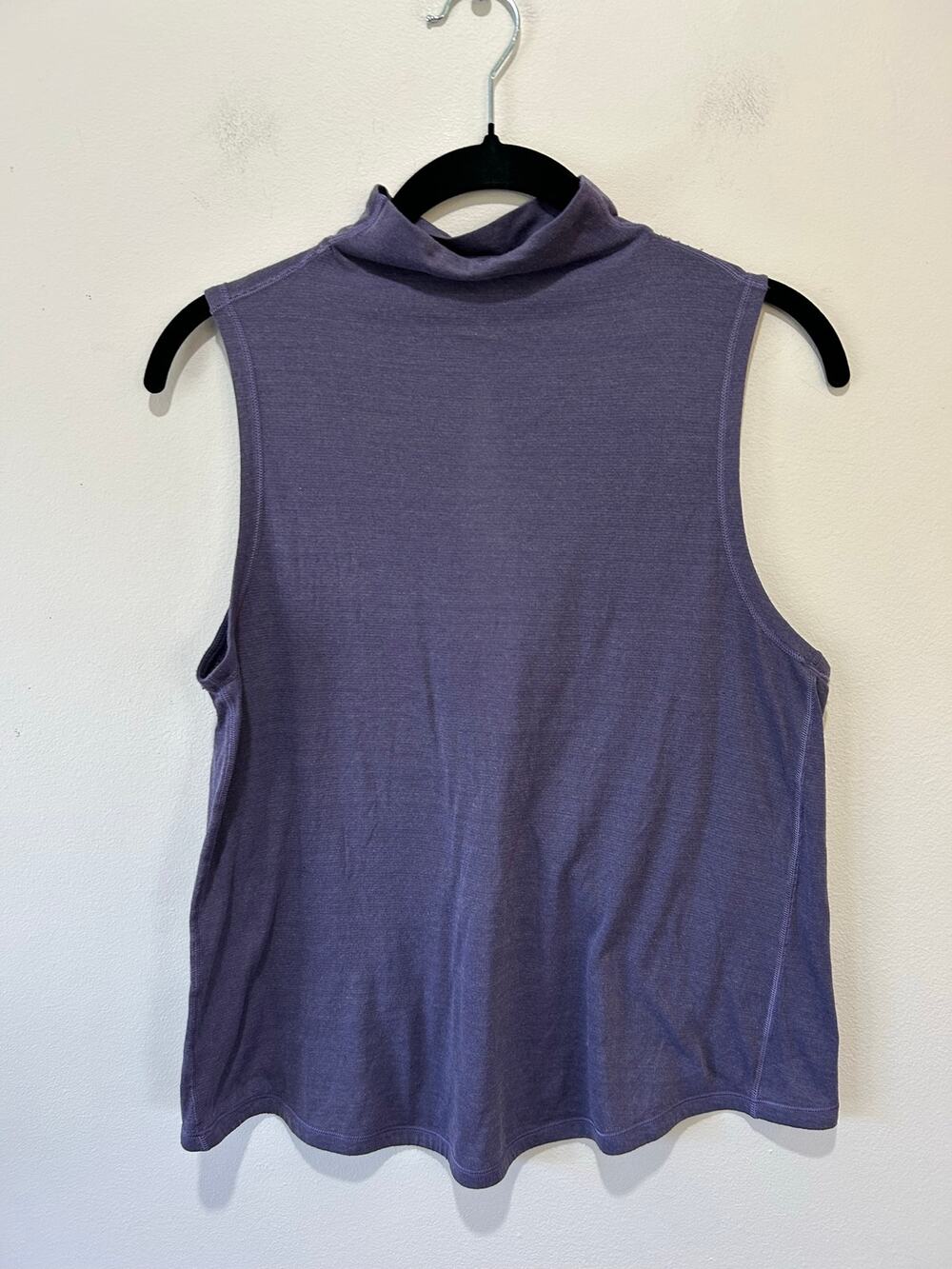 Lululemon Twist & Reach Mockneck tank heathered purple size 4 light open back